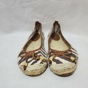 Michael Kors Zebra Print Espadrille Flats 6.5